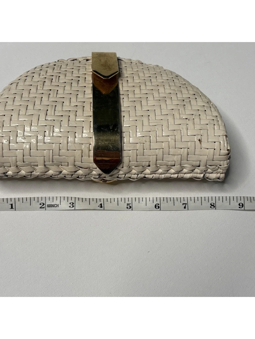 Vintage RODO Italy Woven Straw Wicker Clutch Evening Bag